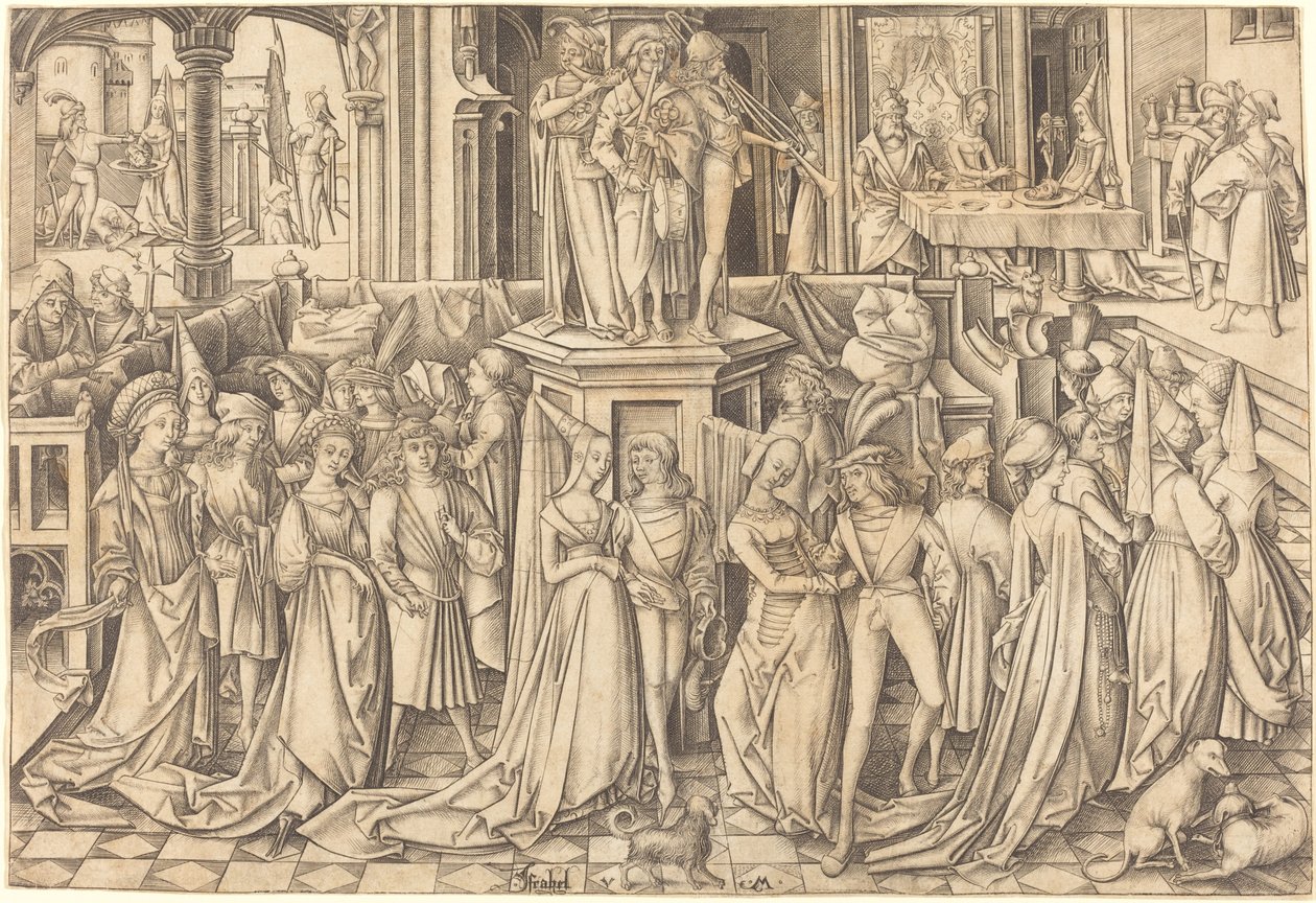 The Dance at the Court of Herod by Israhel van Meckenem