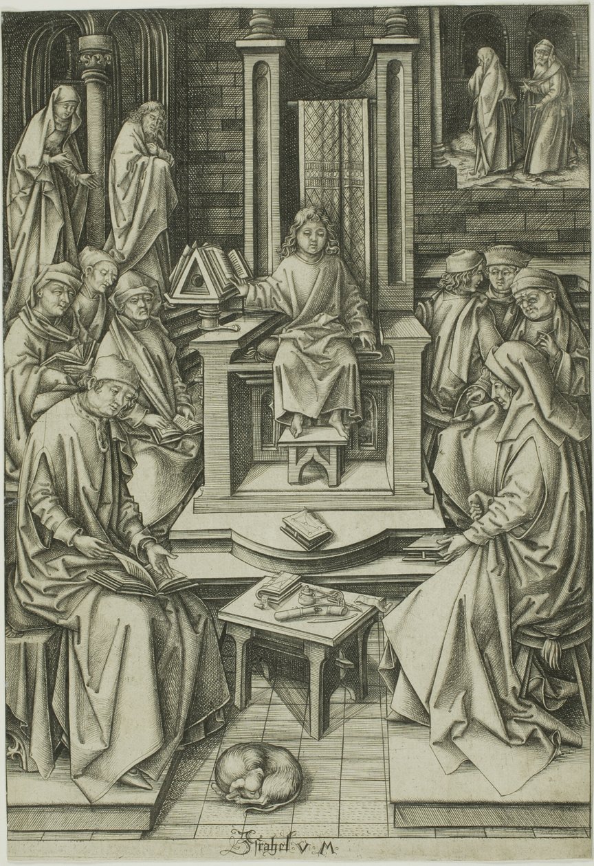 Christ Among the Doctors by Israhel van Meckenem the younger
