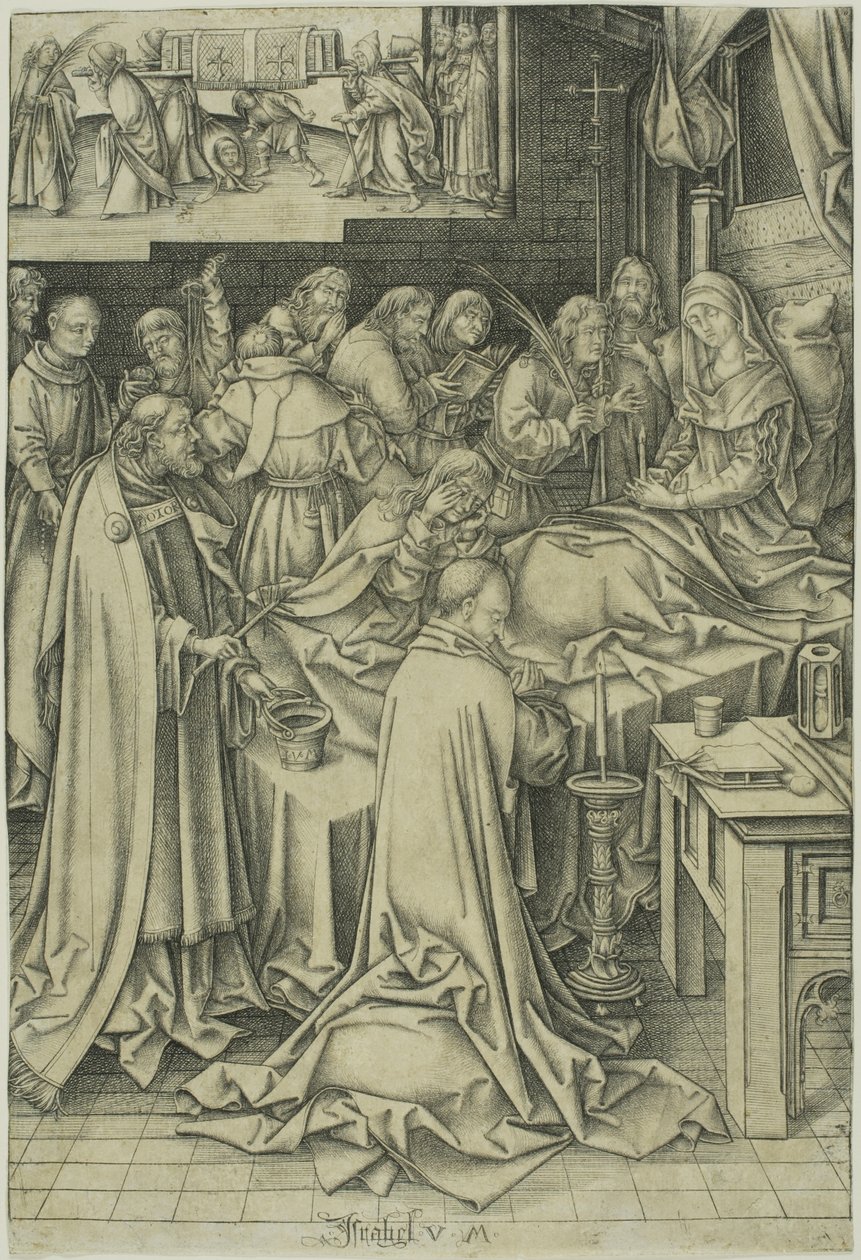 Death of the Virgin by Israhel van Meckenem the younger