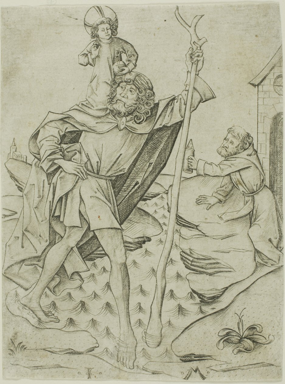 Saint Christopher by Israhel van Meckenem the younger