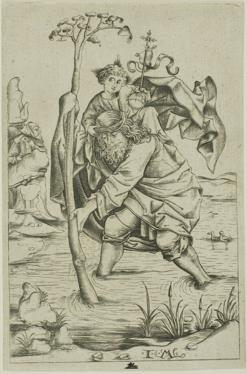 Saint Christopher by Israhel van Meckenem the younger