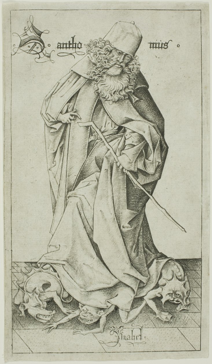 St. Anthony by Israhel van Meckenem the younger