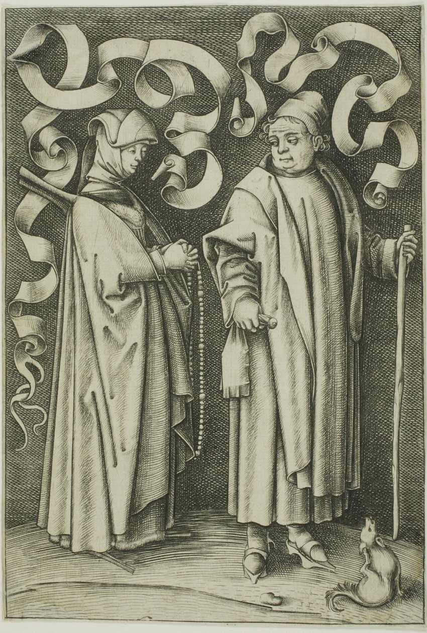 The Churchgoers by Israhel van Meckenem the younger