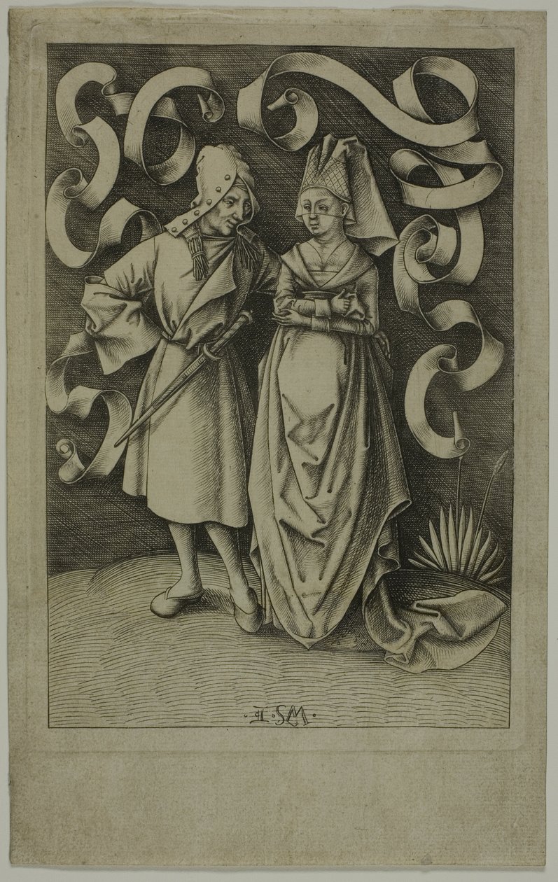 The Ill-Assorted Couple by Israhel van Meckenem the younger