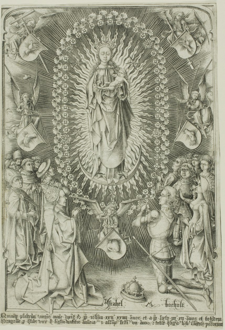 The Madonna of the Rosary by Israhel van Meckenem the younger