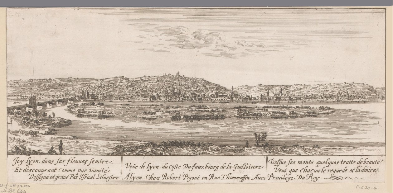 View of Lyon with the Suburb Guillotière (View of Lyon from the Suburb of Guillotière) by Israël Silvestre