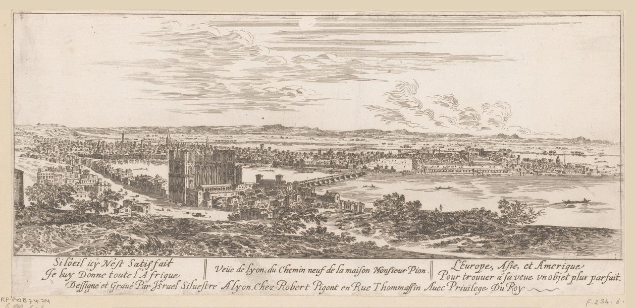 View of Lyon from the House of Monsieur Pion by Israël Silvestre
