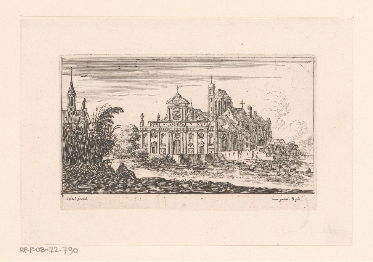 View of the Church of Saint-Laurent (View of the Church of Saint-Laurent in the Suburb of Paris) (Various Views of Churches, Castles, and Cities) by Israël Silvestre
