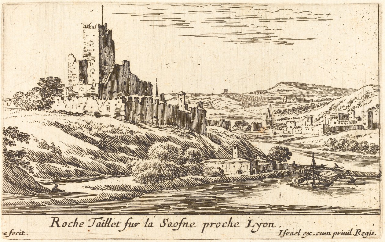 Roche Taillet on the Saosne near Lyon by Israël Silvestre