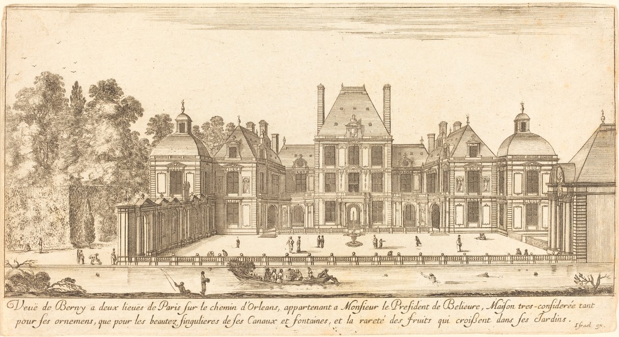 View of Berny Two Leagues from Paris on the Road to Orleans by Israël Silvestre