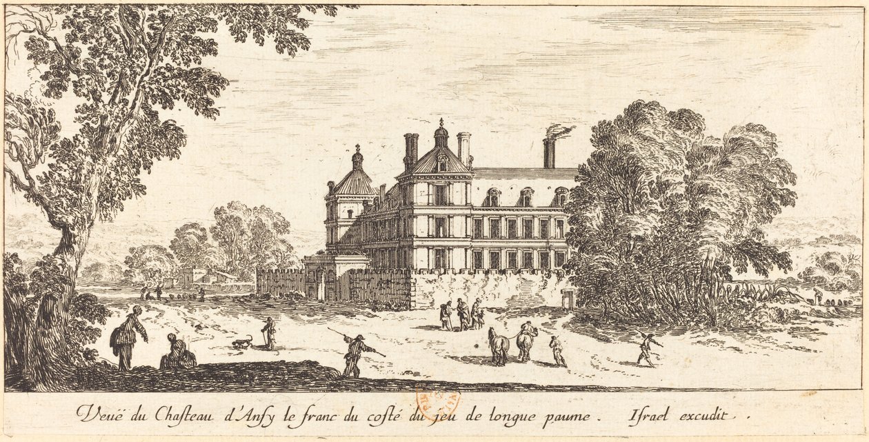 View of the Castle of Ancy-le-Franc from the Long Tennis Court Side by Israël Silvestre