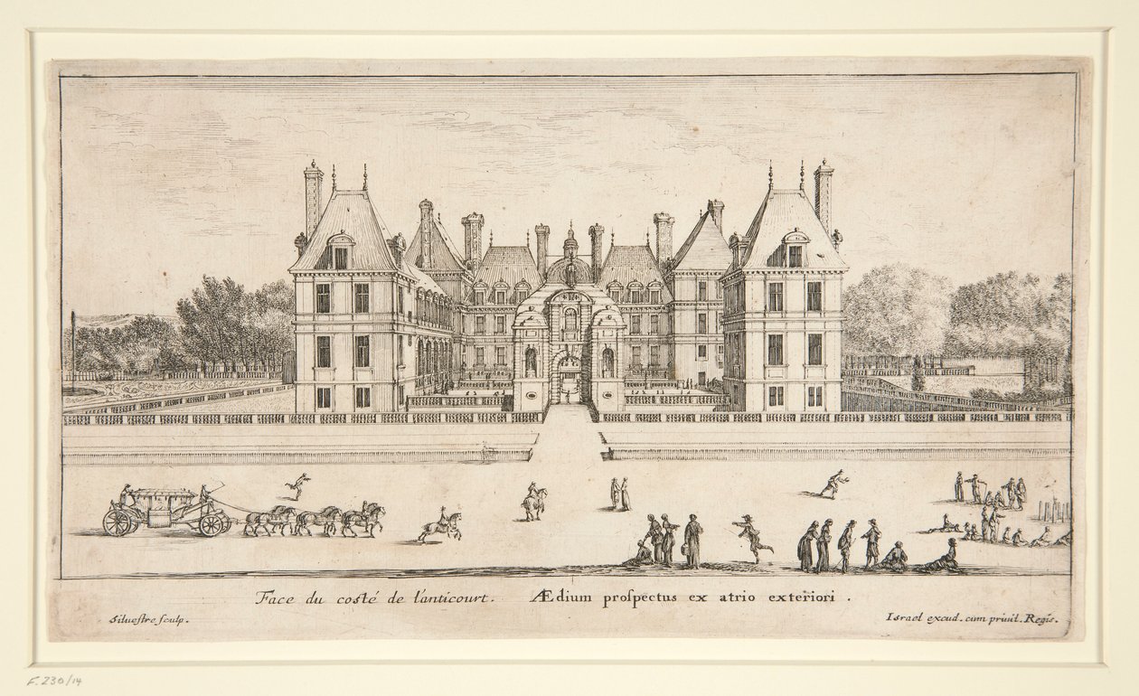 View of Chateau Liencourt: The Forecourt by Israël Silvestre