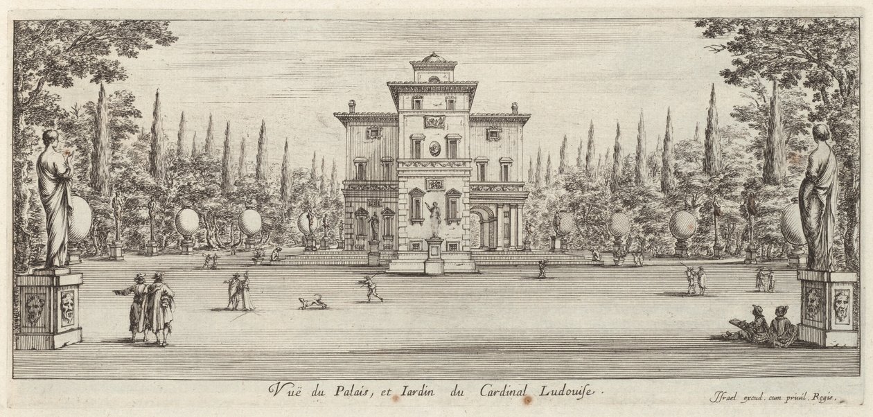 View of the Palace and Garden of Cardinal Ludovise by Israël Silvestre