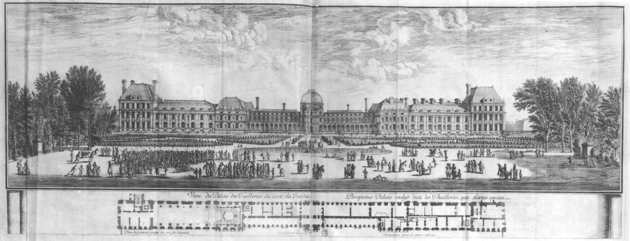 View of the Palais des Tuileries from the Gardens by Israël Silvestre the Younger