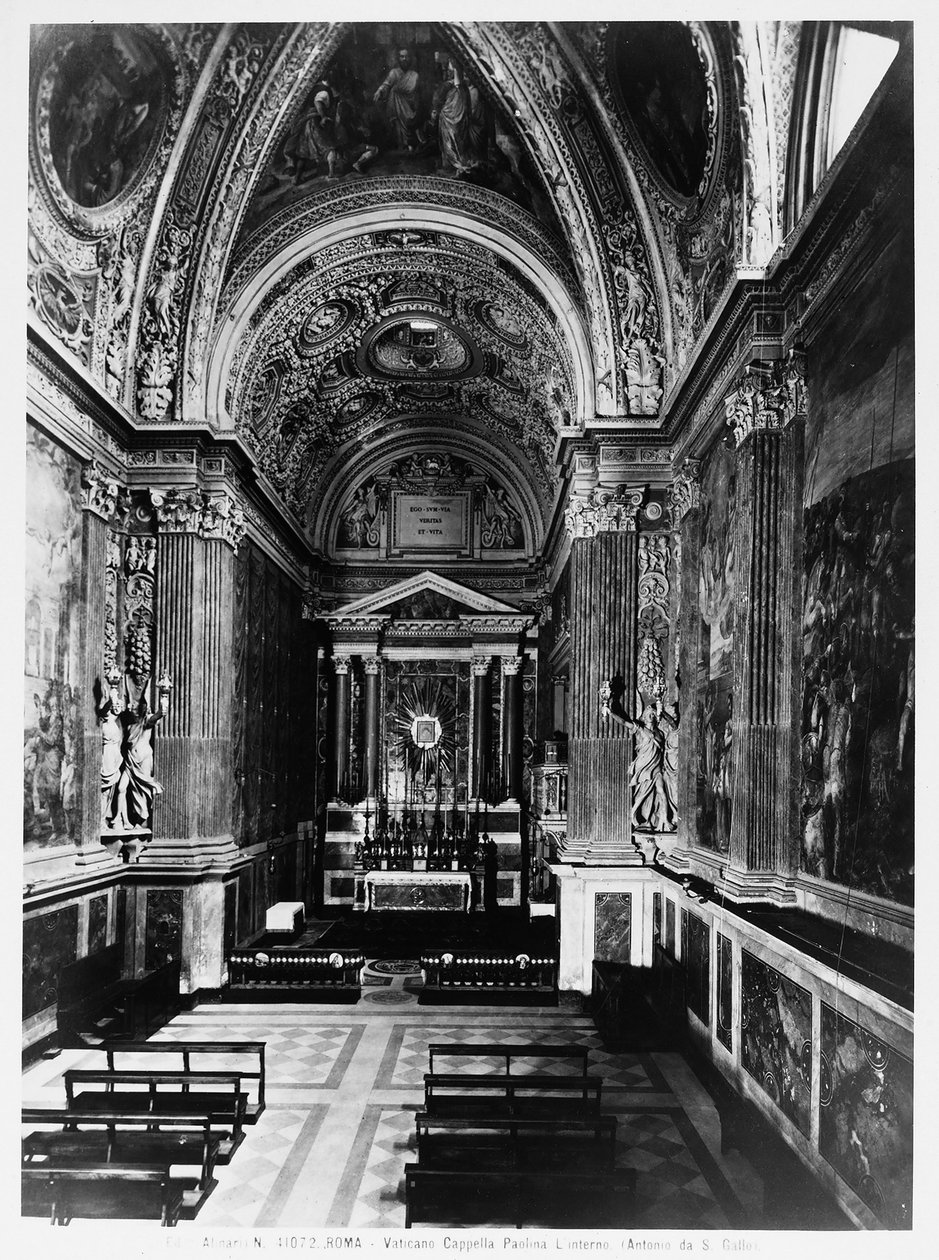 Interior of the Paolina Chapel, Vatican, Rome by Italian Photographer