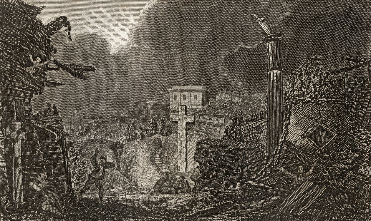 Commencement of the Earthquake in Messina in 1783 by Italian School