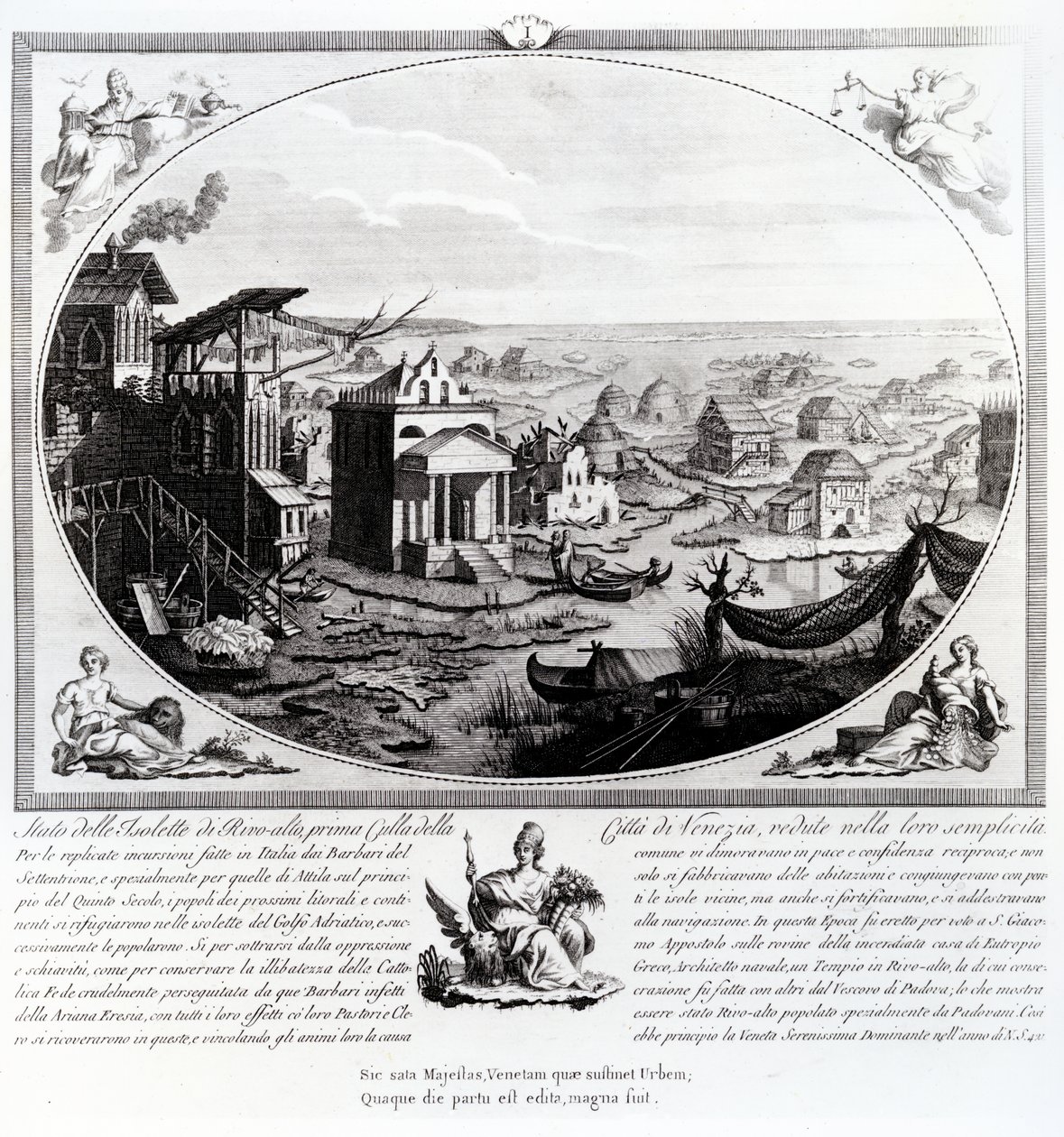 Early Settlement of Venice by Italian School