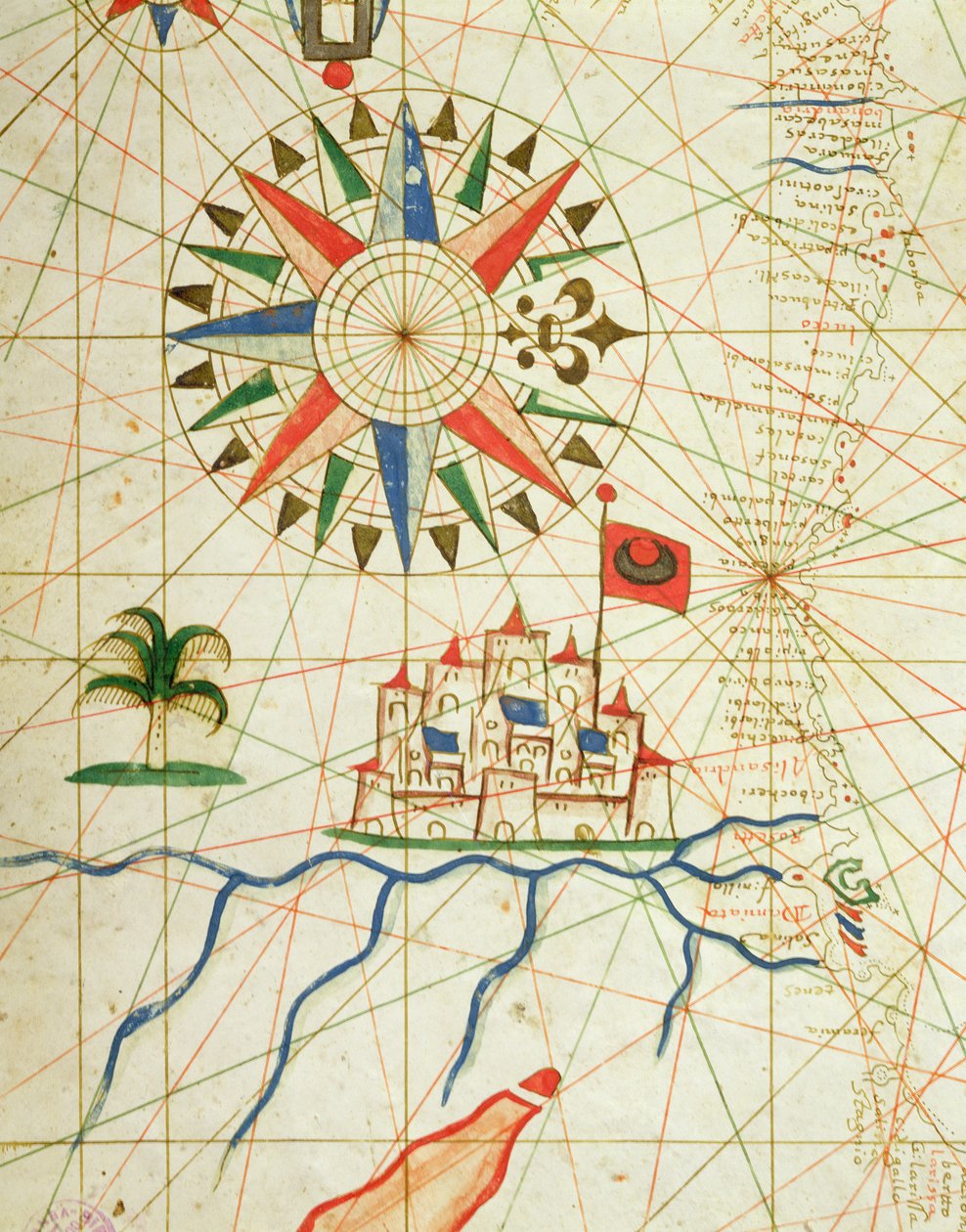 Egypt, the River Nile and Cairo, from a Nautical Atlas, 1646 (detail) by Italian School