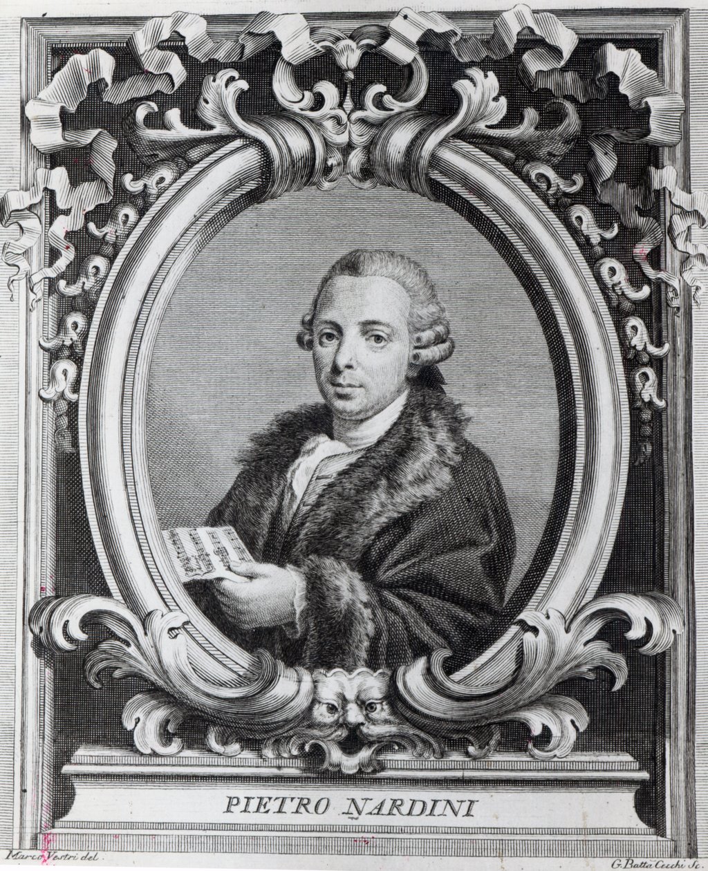Pietro Nardini, engraved by G. Batta Cechi by Italian School