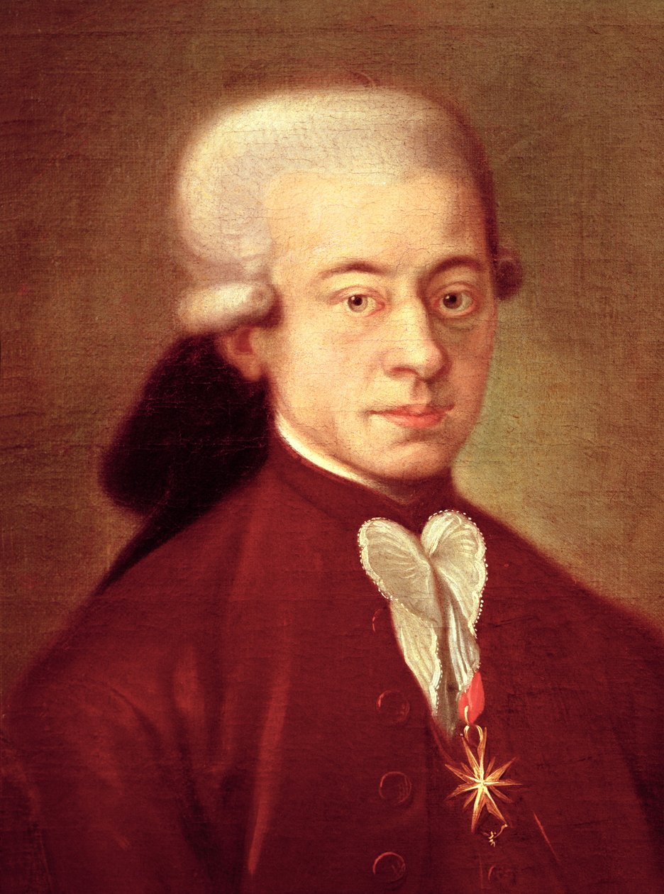 Portrait of Wolfgang Amadeus Mozart (detail) by Italian School