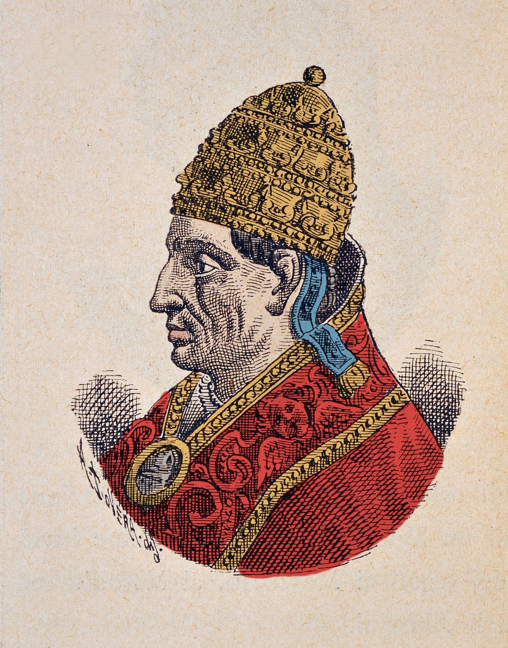 Portrait of Pope Adrian VI (Adrian, Hadrian or Hadrianus) (1522-1523) by Italian School