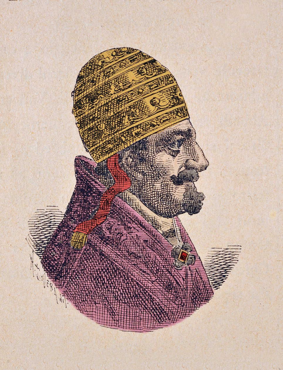 Portrait of Pope Innocent XII (1691-1700) (engraving with later colouration) by Italian School