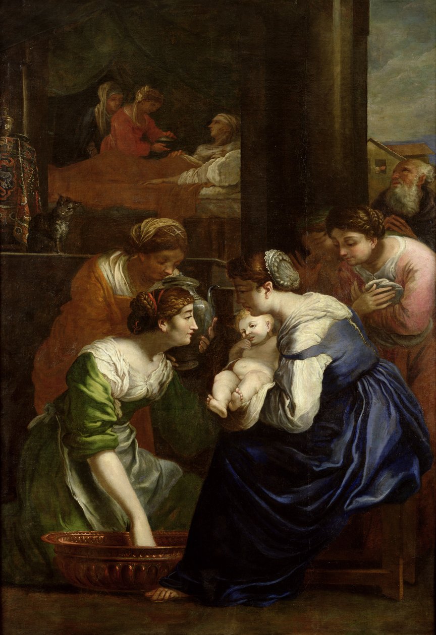 The Birth of the Virgin by Italian School
