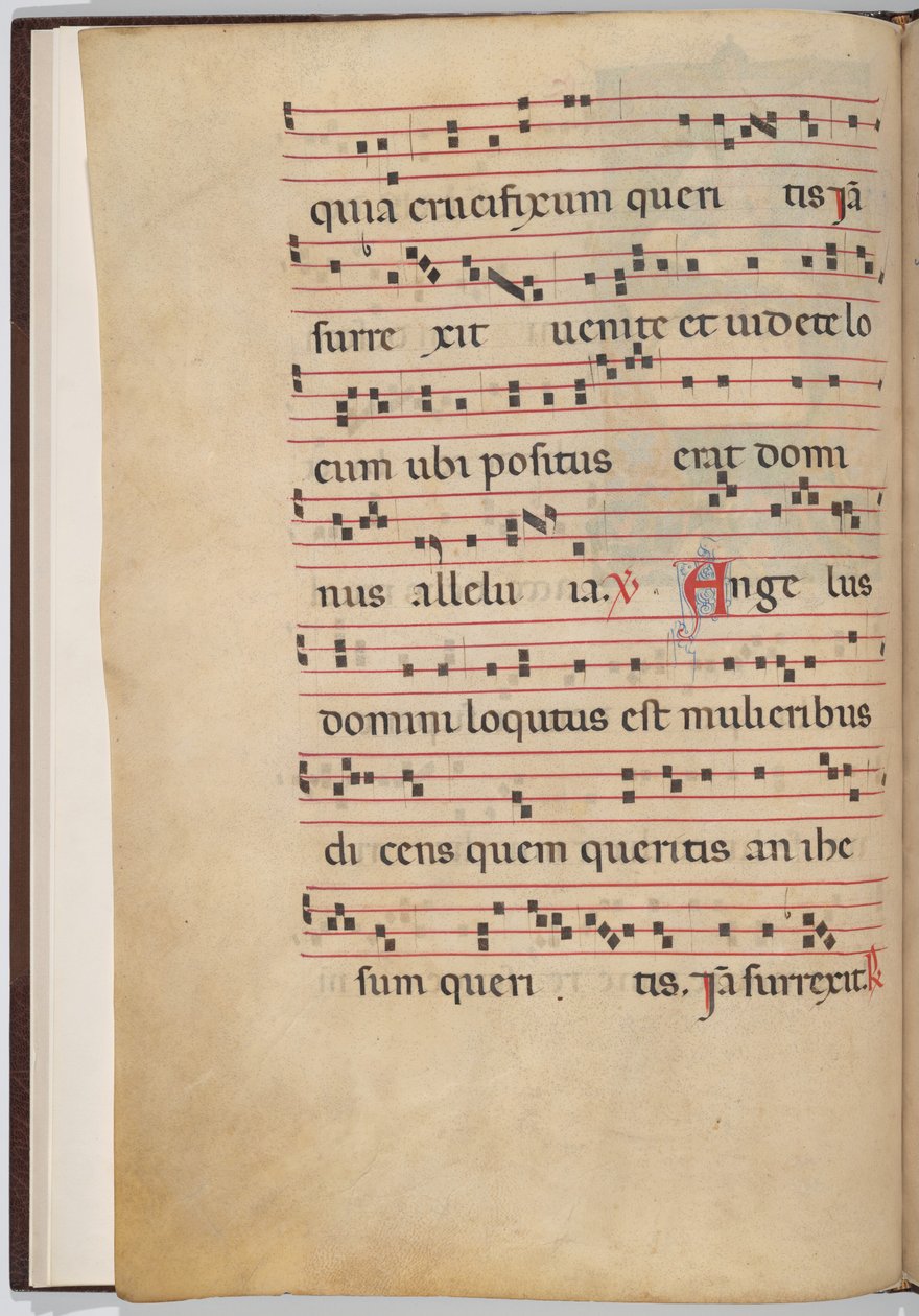 Leaf 1 from an Antiphonal Fragment by Italian 13th Century