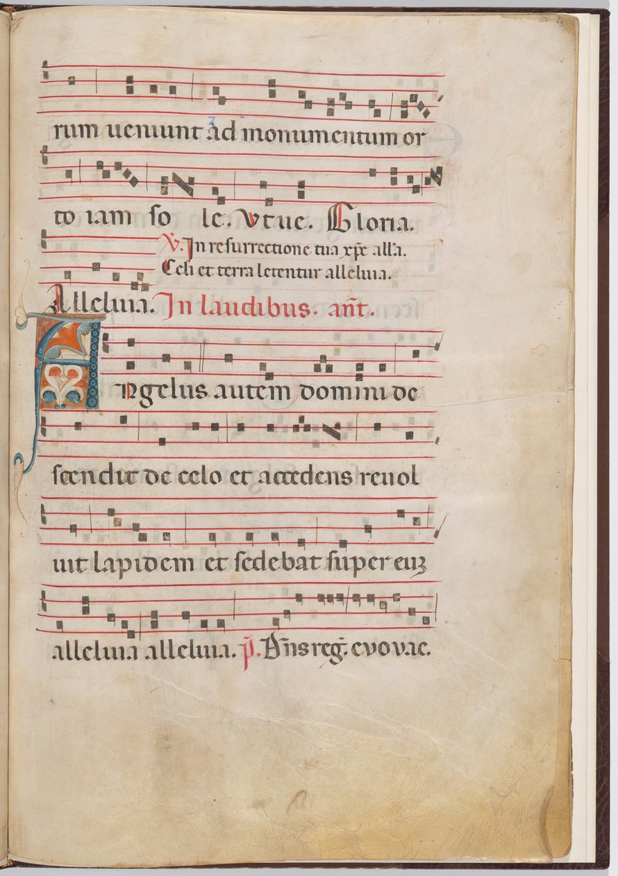 Leaf 3 from an Antiphonal Fragment by Italian 13th Century
