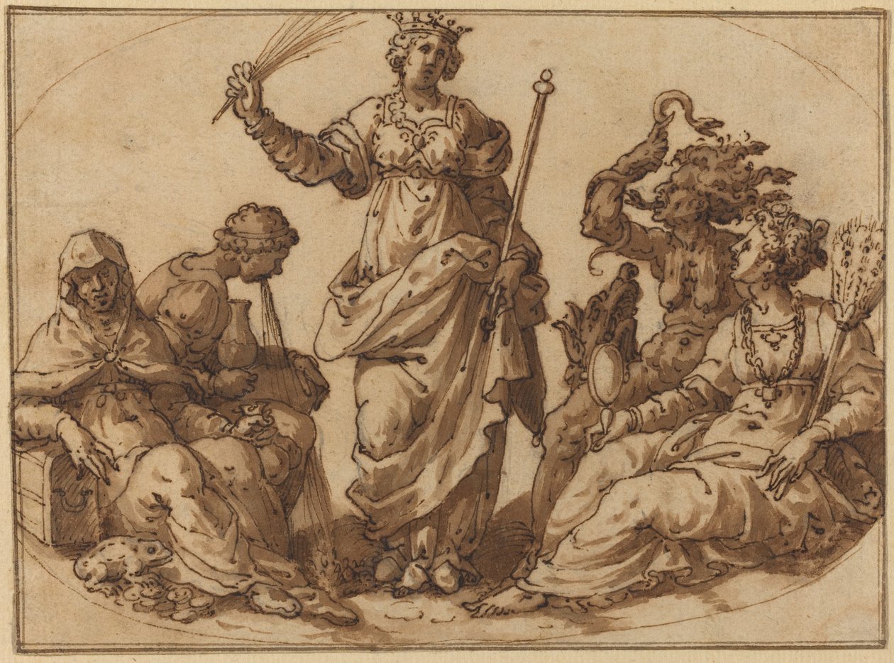 Virtue Triumphing over Vices by Italian 16th Century
