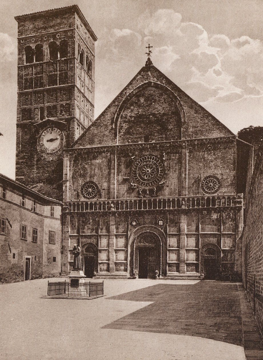 Assisi: Facade of the Duomo, S Rufino, 11th Century by Italian Photographer
