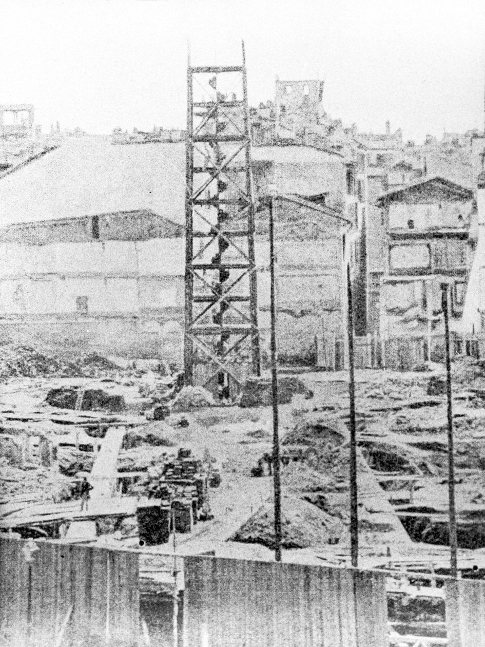 Construction of the Galleria Vittorio Emanuele II, Milan by Italian Photographer