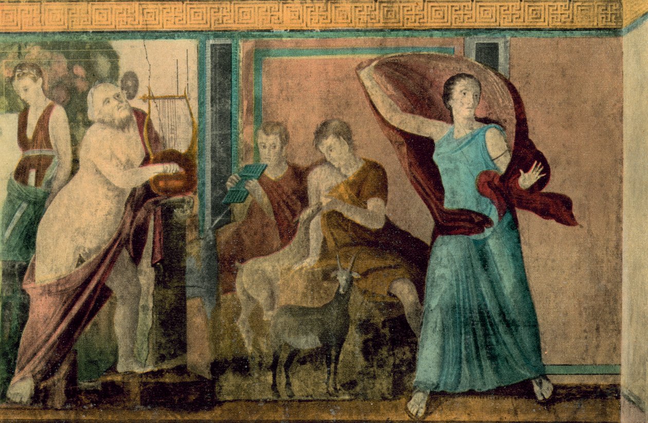 Pompeii: Villa of the Mysteries, Initiation, The Terrified Woman by Italian Photographer
