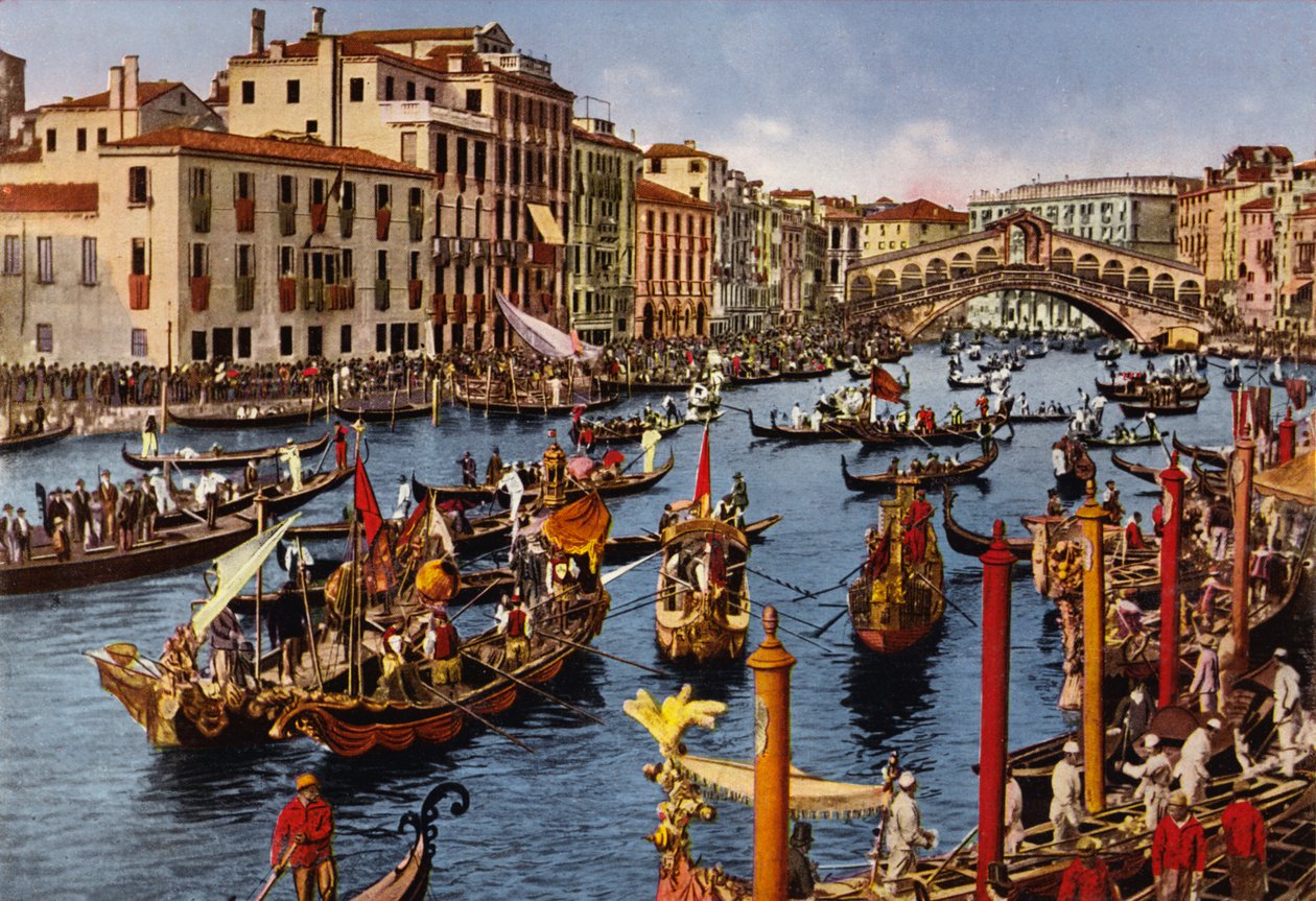 Venice: Grand Canal in Celebration by Italian Photographer