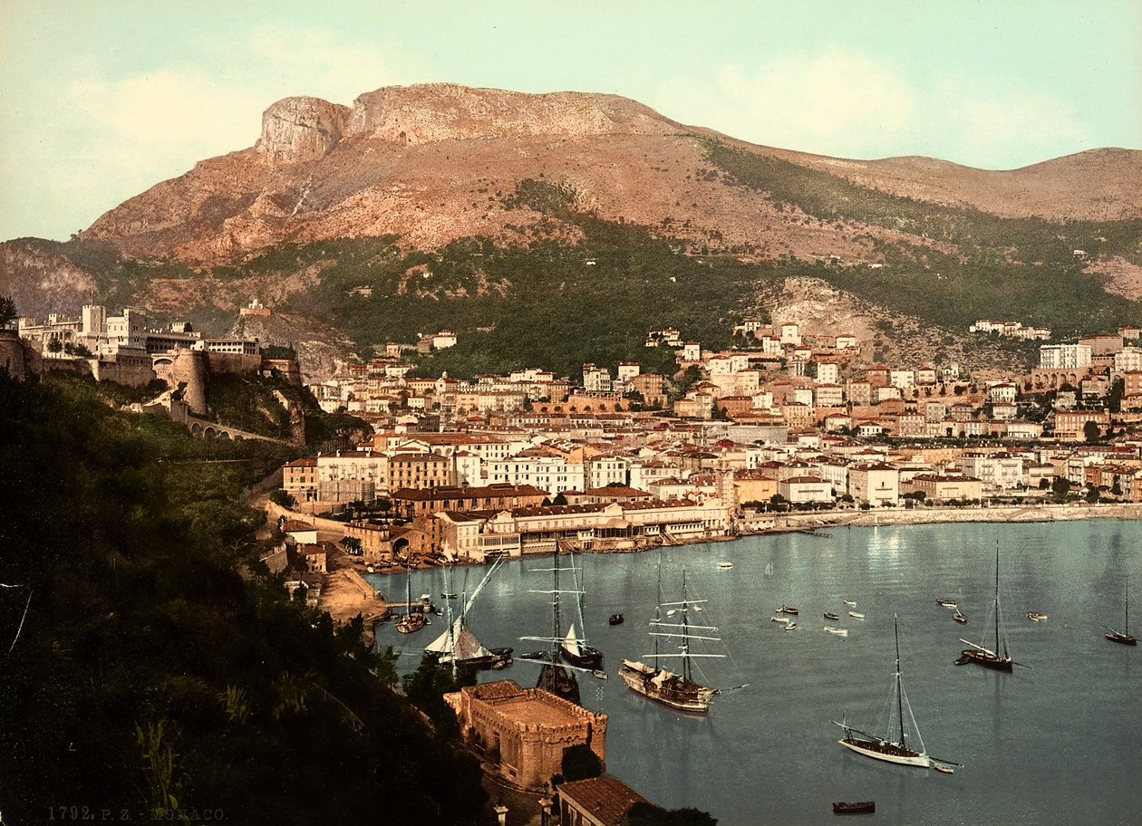 View of the City of Monaco, Facing the Homonymous Bay, in the Principality of Monaco, in France by Italian Photographer