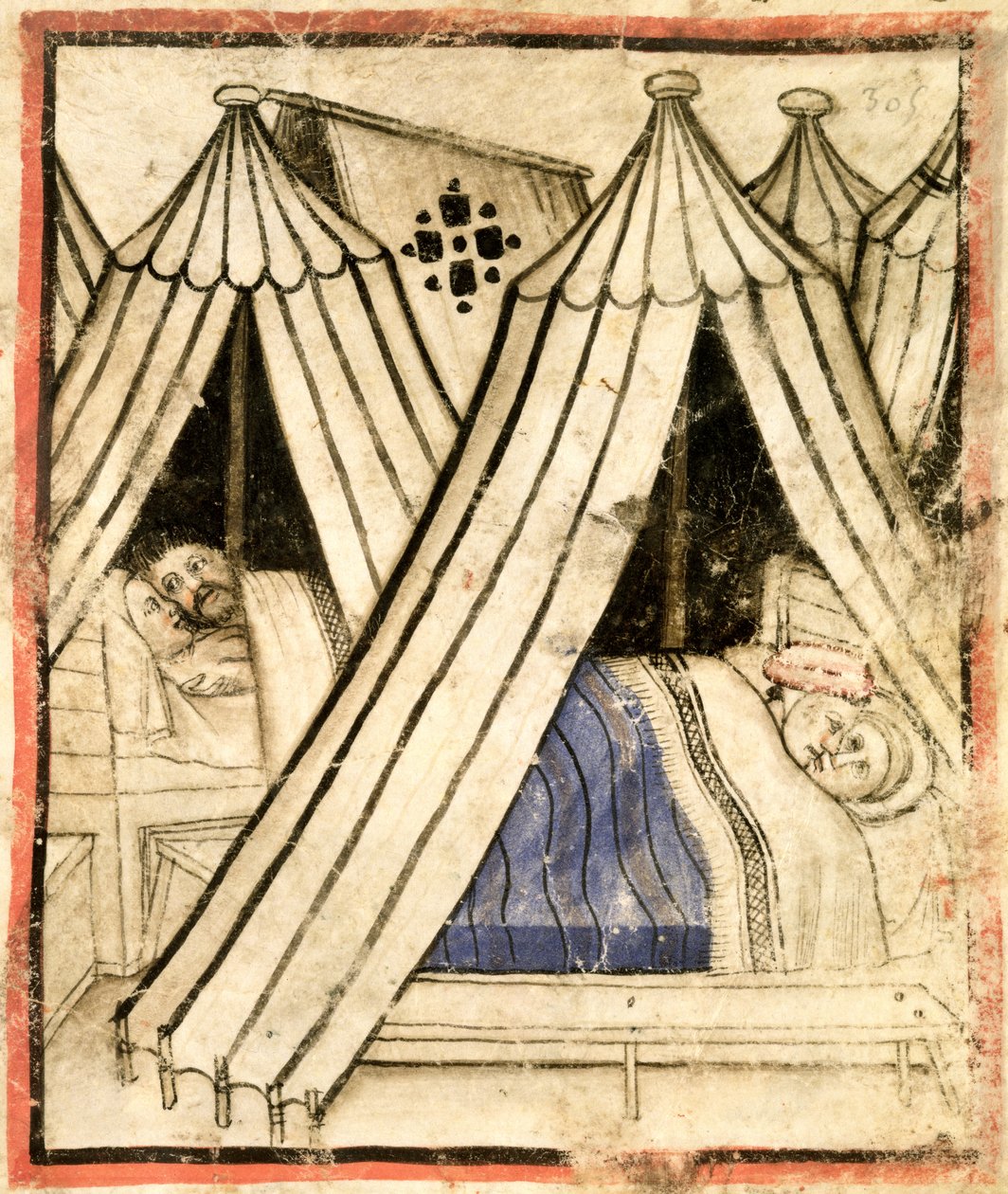 The Israelites Indulge in Sexual Immorality with the Moabite Women in Their Tents by Italian School