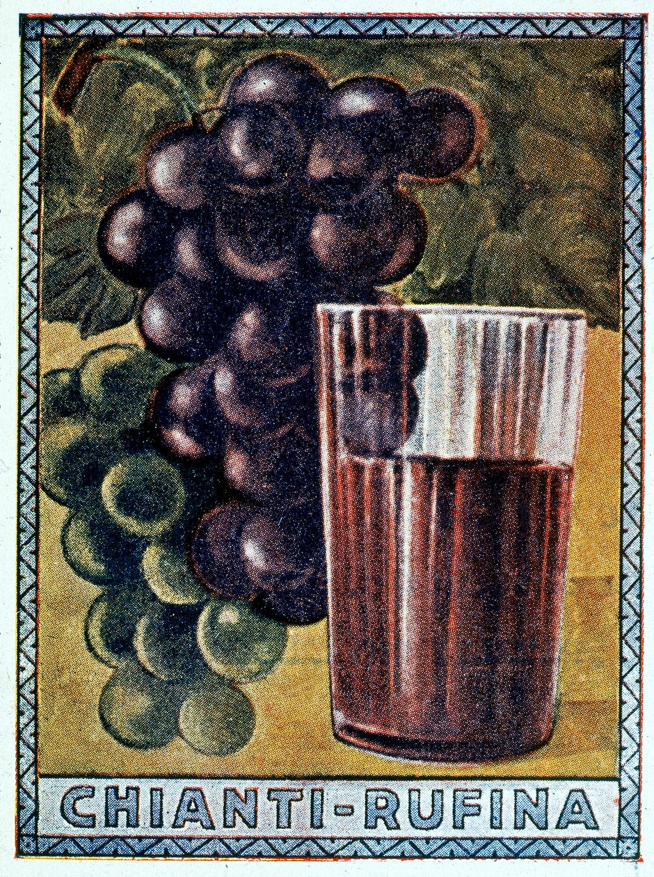 An historic poster of Chianti Rufina by Italian School