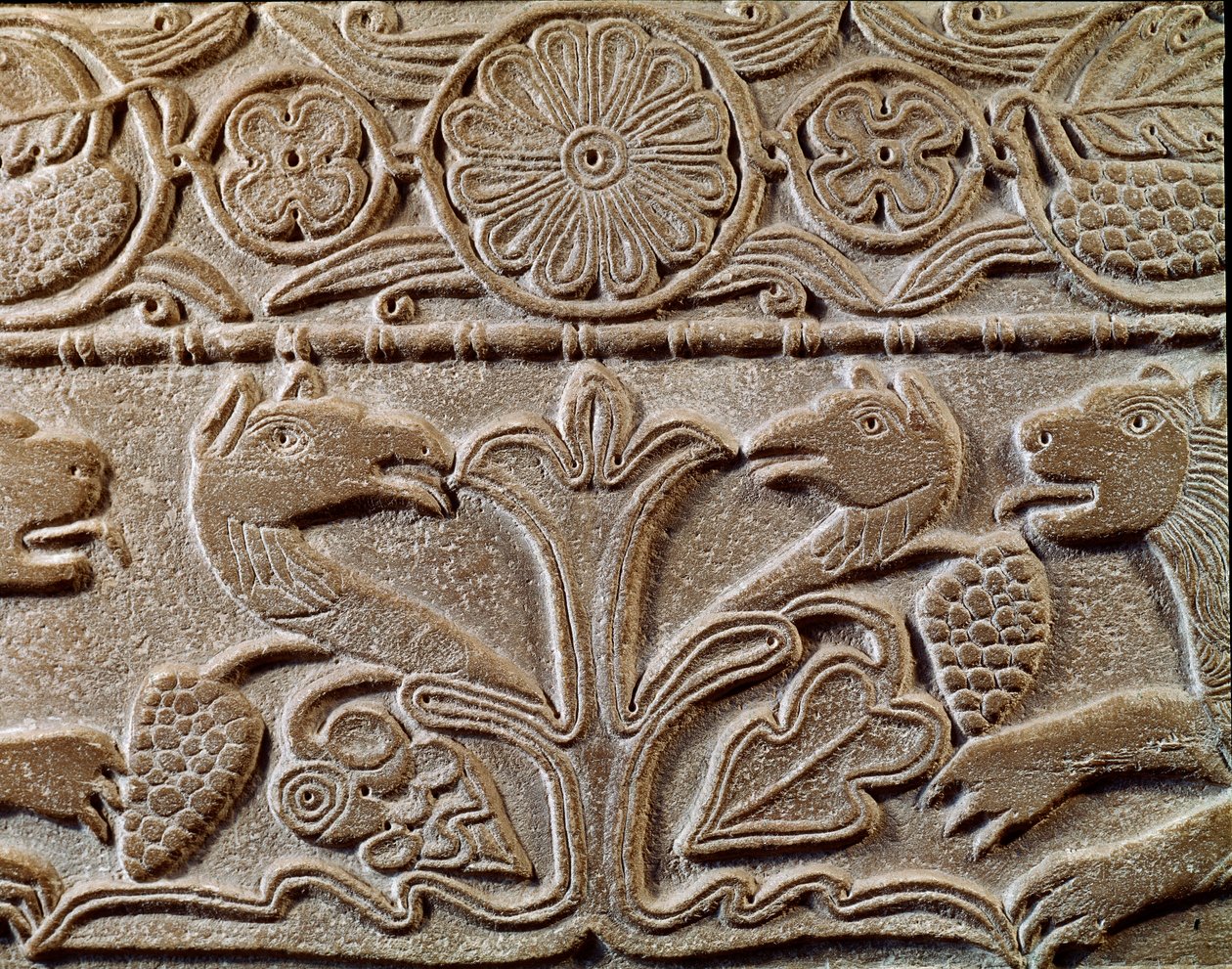 Barbarian Art of Lombardy: Pluteus of Princess Theodote (detail) by Italian School