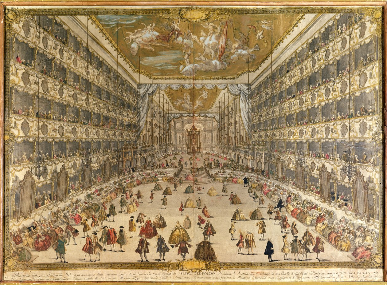 Ball in honour of the birth of the Archduke Pietro Leopoldo of Austria, at the Ducal Theatre of Milan on 28 May 1747 by Italian School