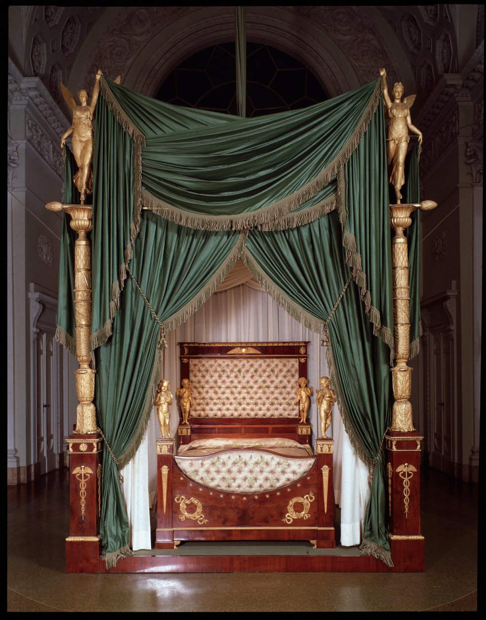 Bed of Carlo Ludovico di Borbone (Charles II of Parma) from Lucca manufactures. Florence, Palazzo Pitti by Italian School