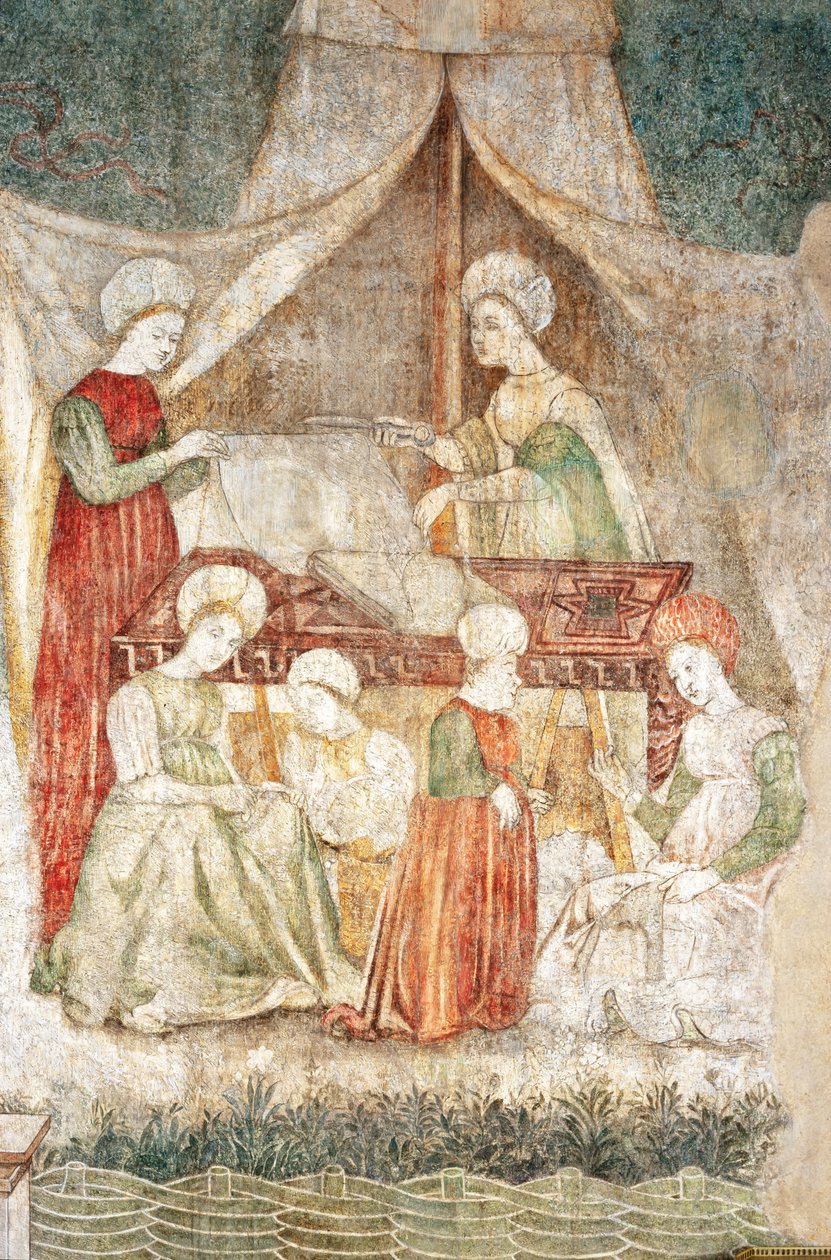 Bicocca degli Arcimboldi: 15th century fresco (detail) by Italian School