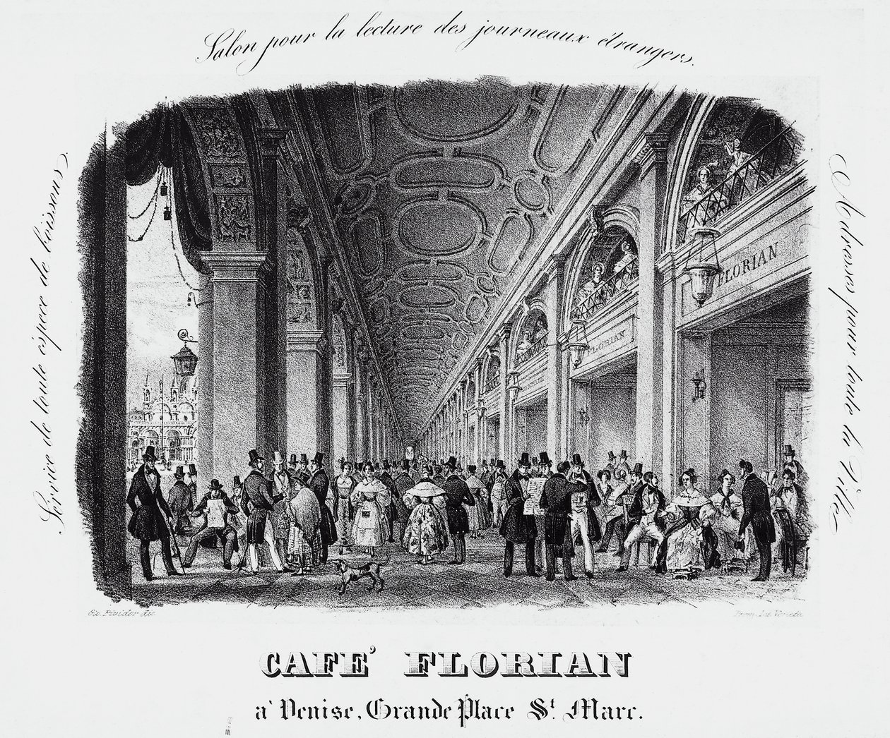 Caffe Florian in Piazza San Marco in Venice by Italian School