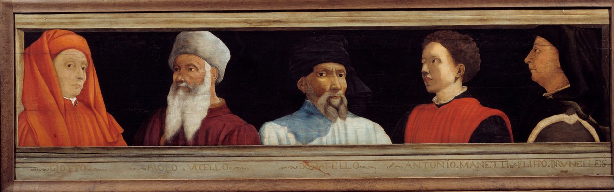 Cassone with 5 Portraits of the Master of the Florentine Renaissance by Italian School