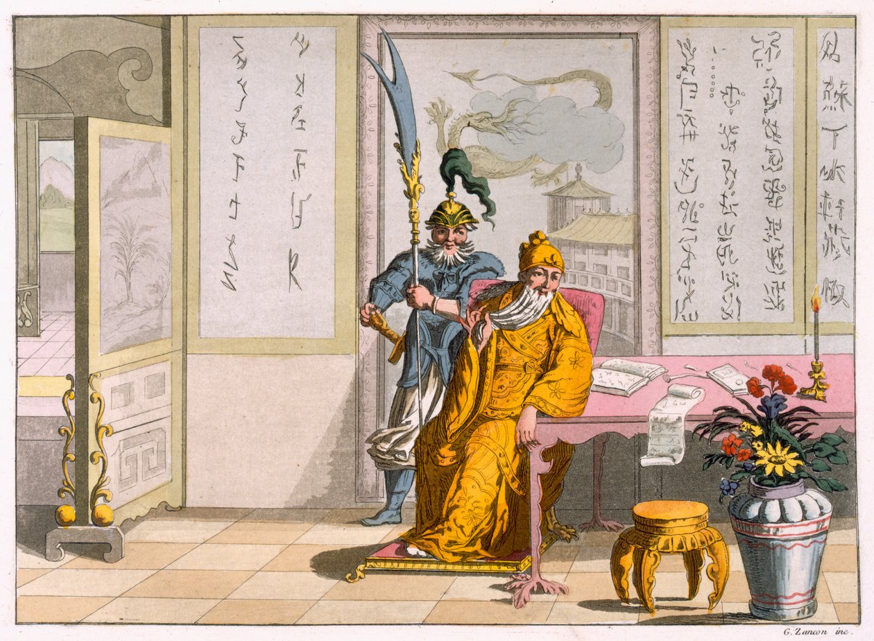 Chinese Taoist Religious Leaders: The Divinity Kuan-ti, Engraved by Fumagalli and Bramatti, c.1820-30 by Italian School