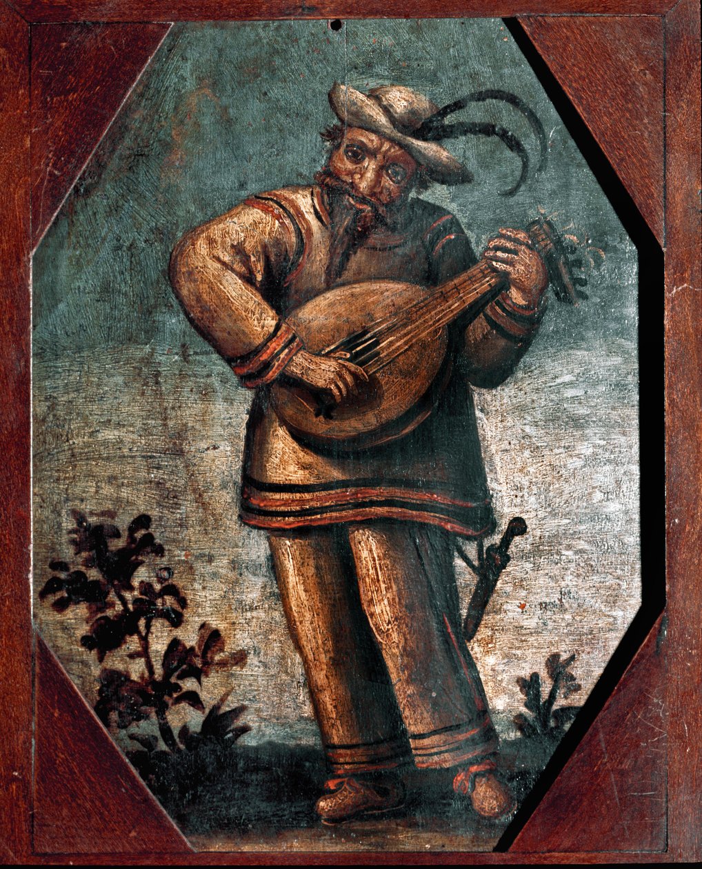 Commedia dell'arte: representation of a character of zanni, valet mask ...