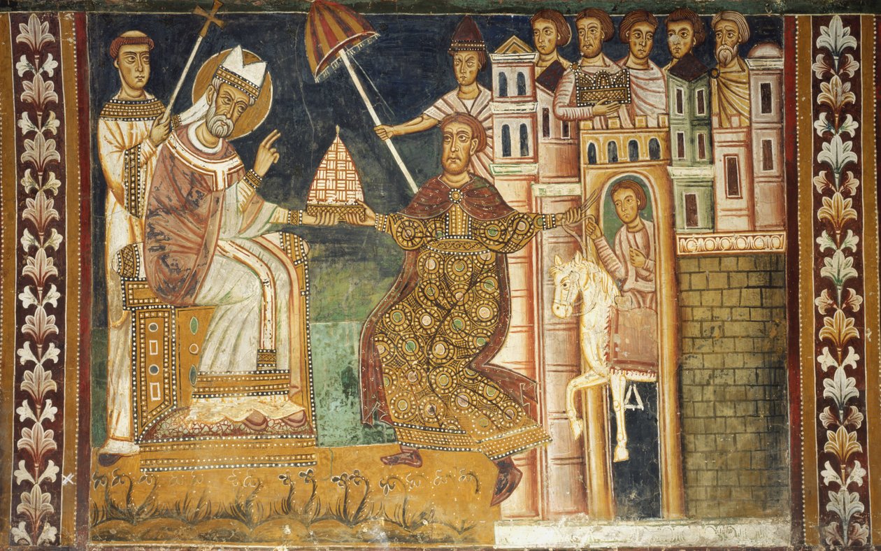 Constantine receiving gifts by Italian School