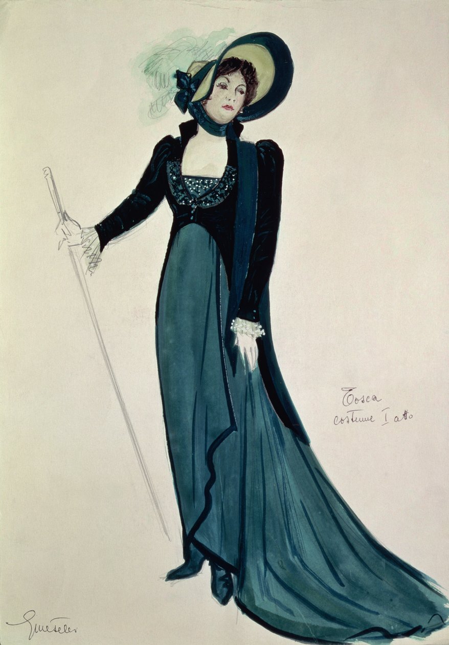 Costume Design for Tosca, from the Opera 