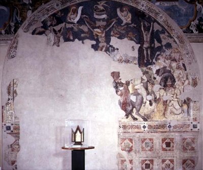 Crucifixion (damaged lunette) by Italian School