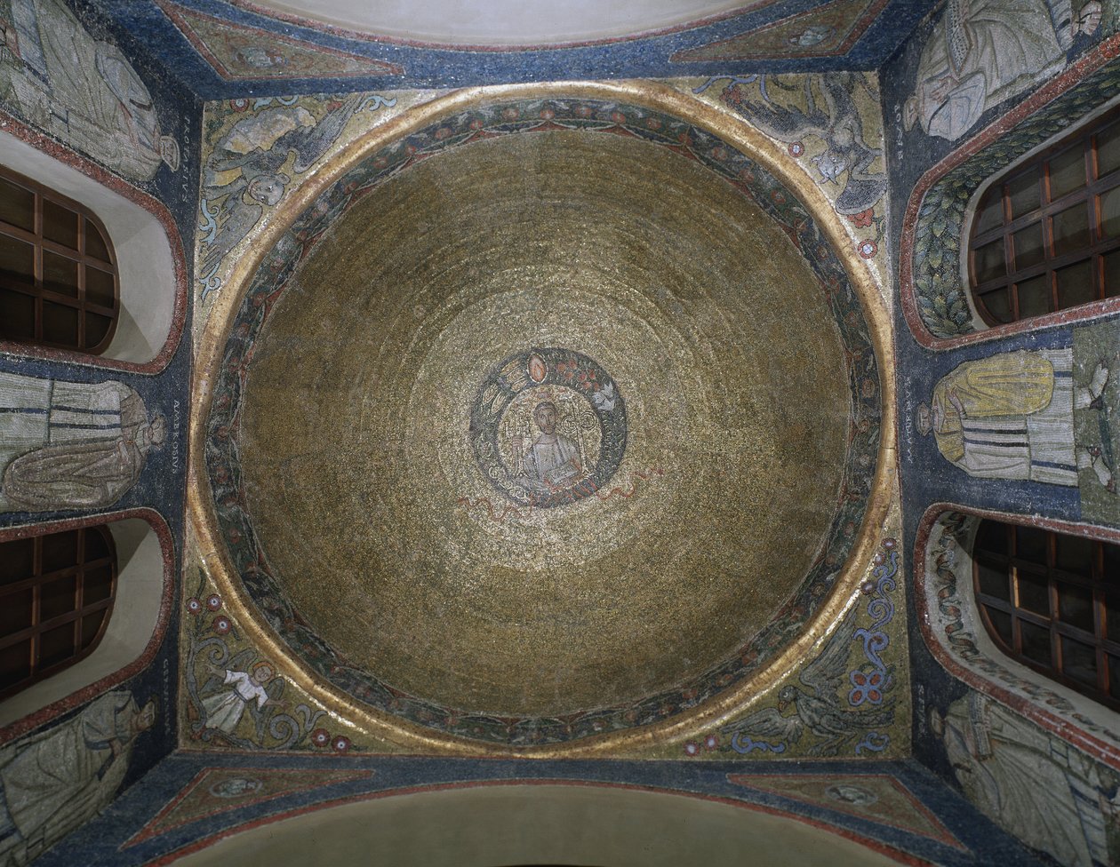 Cupola Decorated with Mosaics Representing Saint Victor by Italian School
