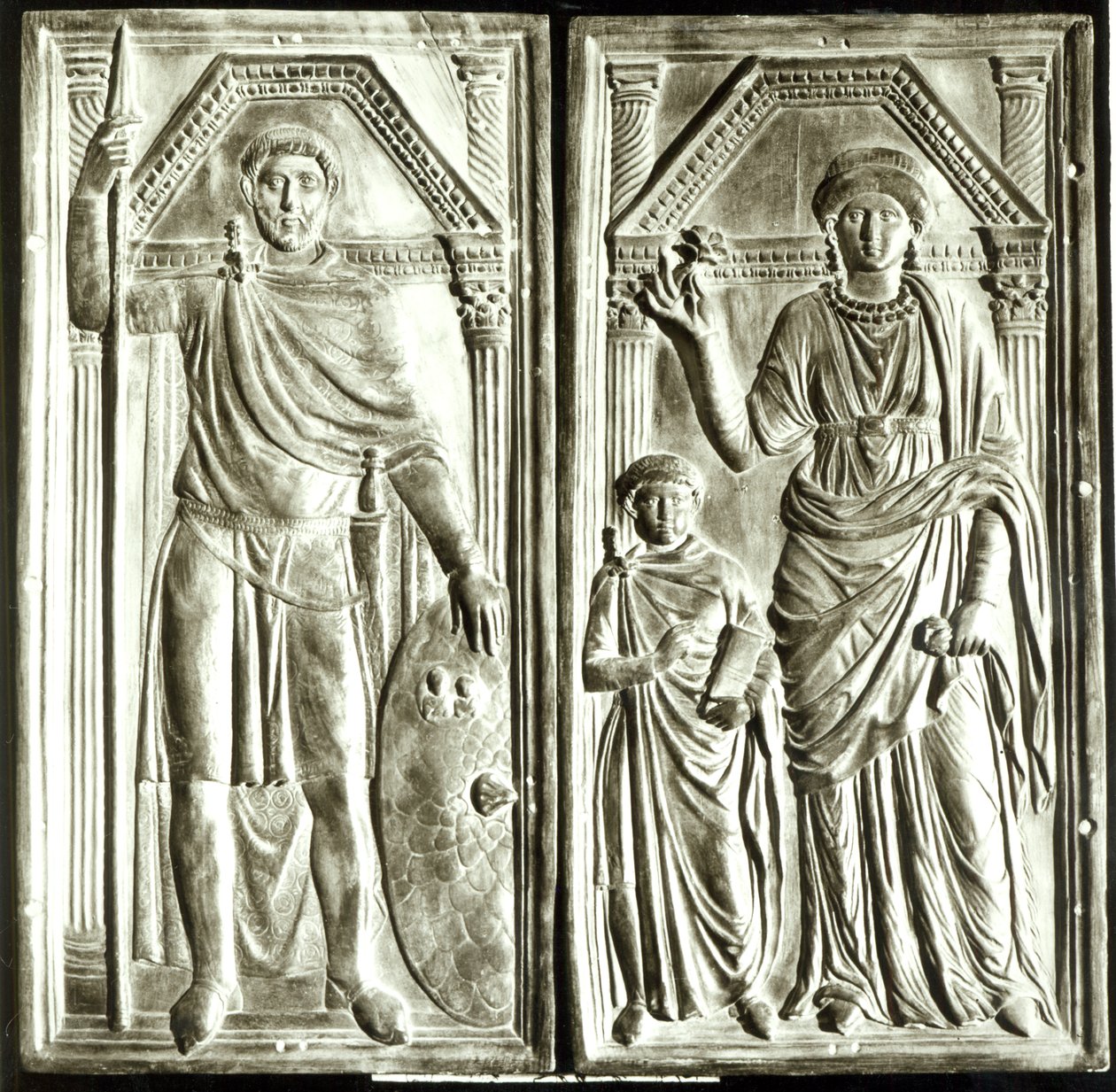 Diptych depicting Stilicho, Serena and Eucharius by Italian School